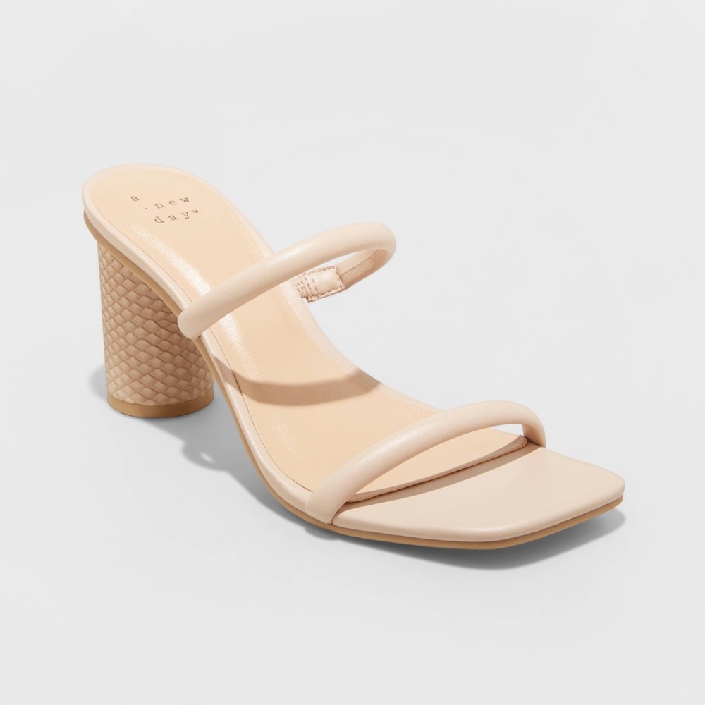 Cass Square Toe Heels - A New Day Nude